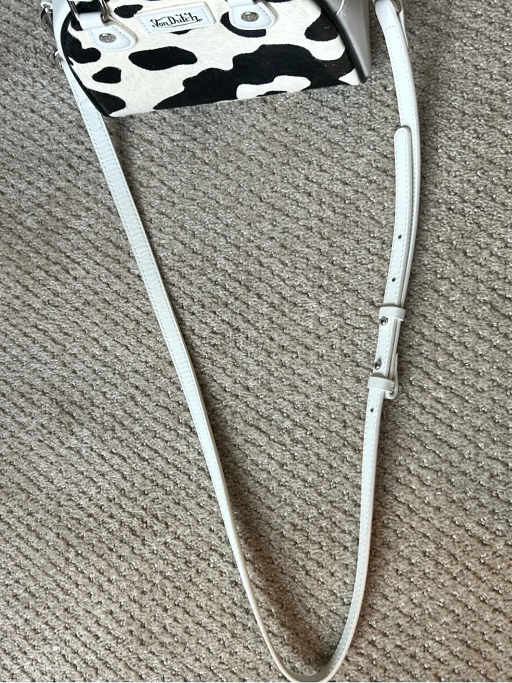 Von Dutch Cow Print Black And White Bag - Picture 6 of 6